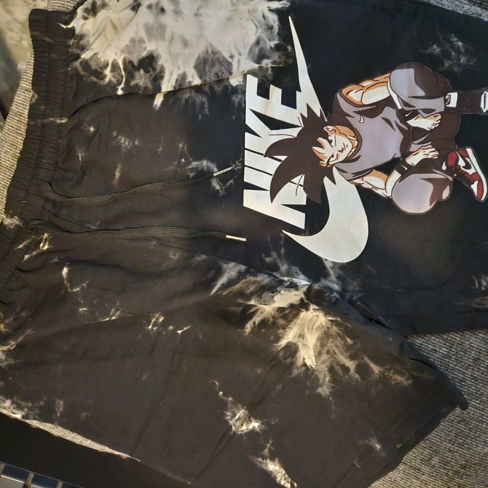 Nike Black Athletic Shorts with Graphic Design